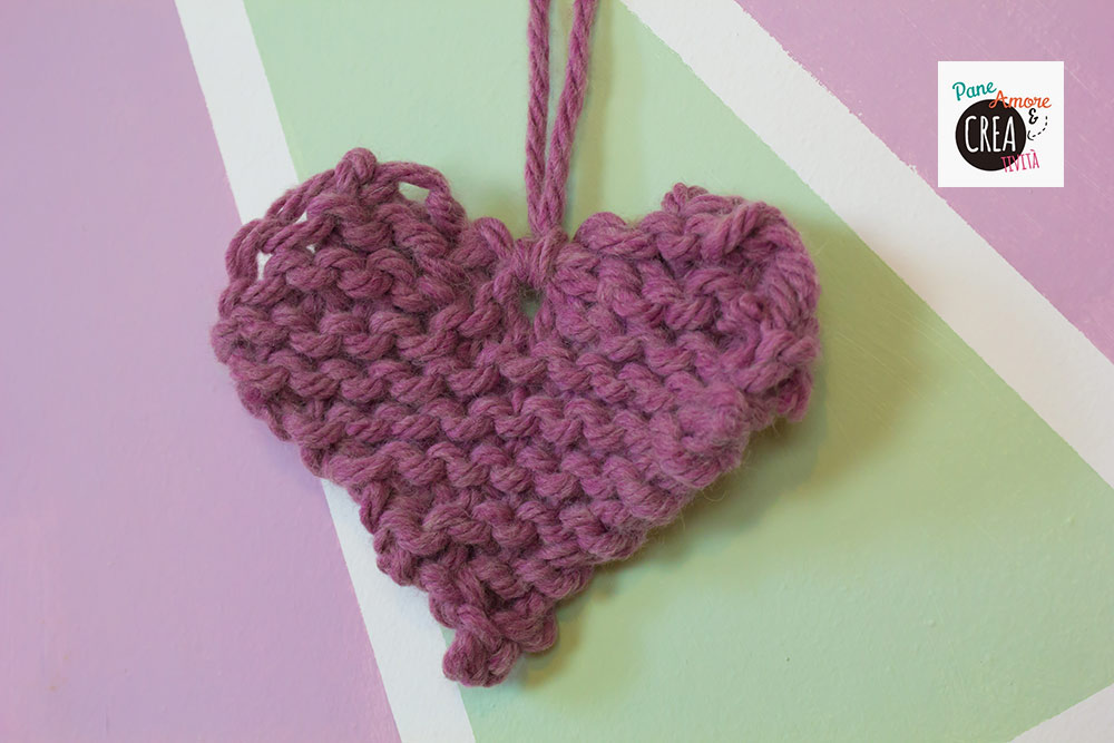 Come fare un cuore a maglia