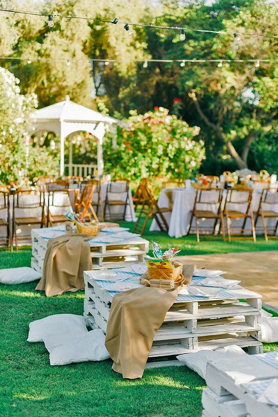 picnic matrimonio con pallet
