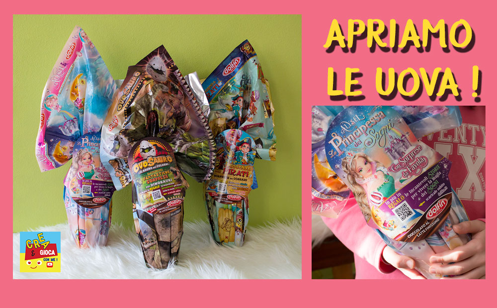 Pasqua con i bambini: apriamo 4 uova Dolfin e ricicliamo i vasetti di plastica
