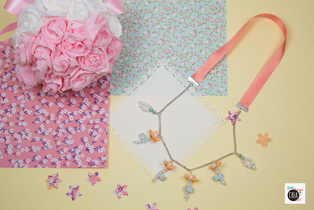 collana quilling di primavera - tutorial