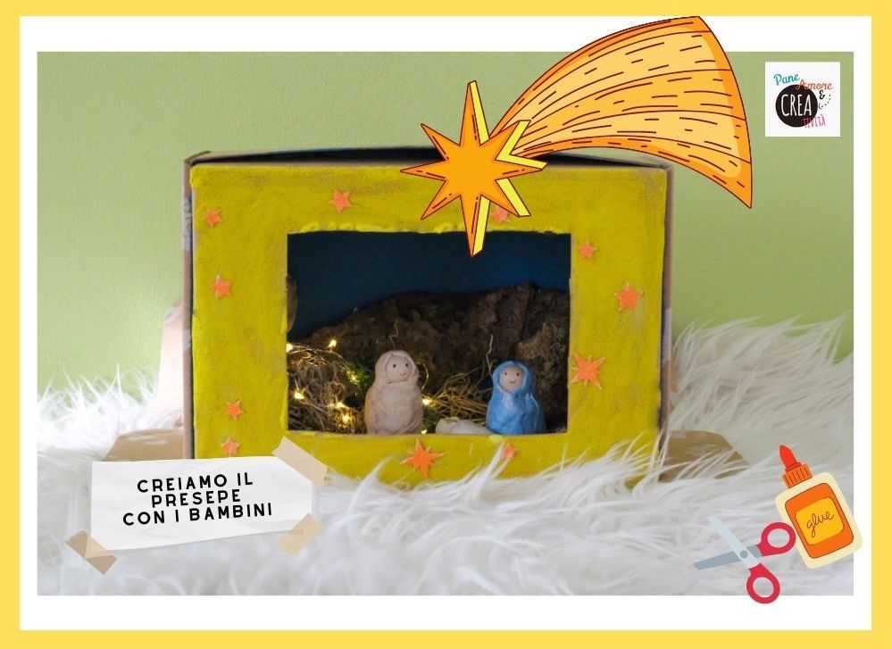 presepe di cartone per bambini