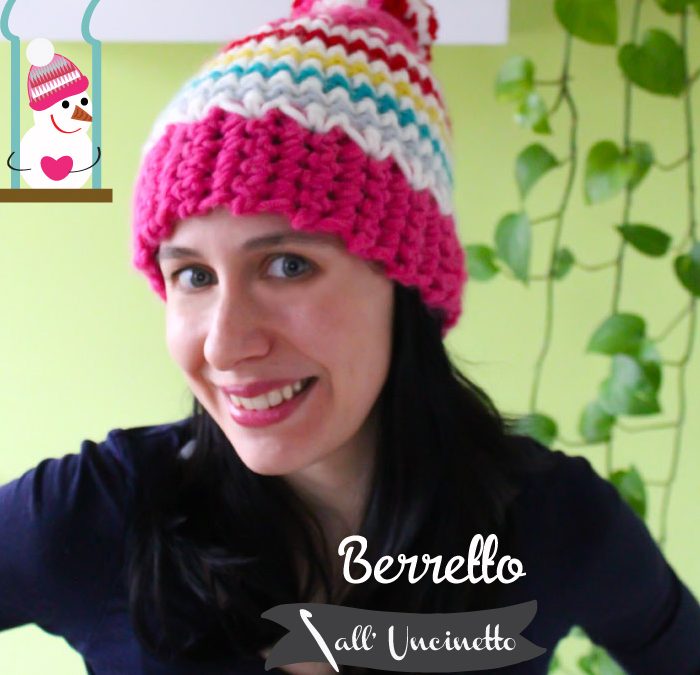 Come fare una berretta all’uncinetto con maxi pompon