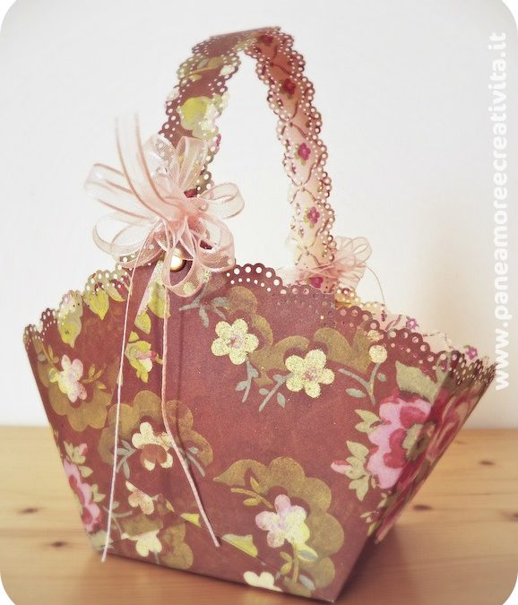 Idee di Pasqua: il cestino da creare con la carta da scrapbooking