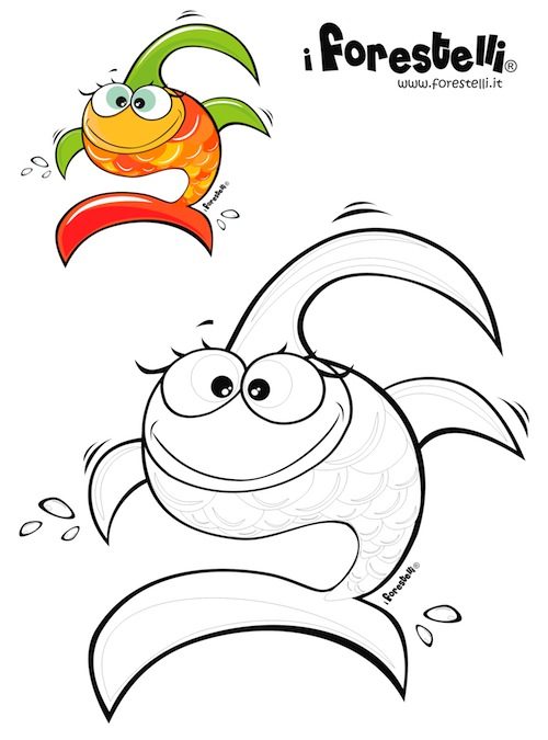 Disegni da colorare: il pesce “Pesciolotta”