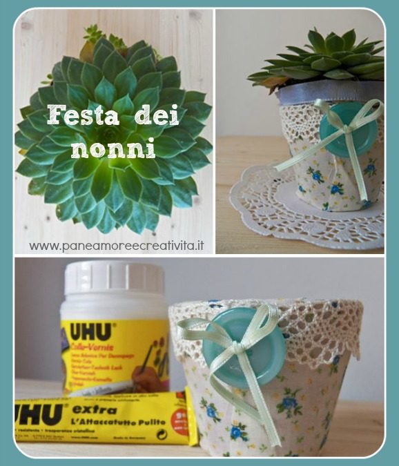 Lavoretti festa dei nonni: il vasetto decorato