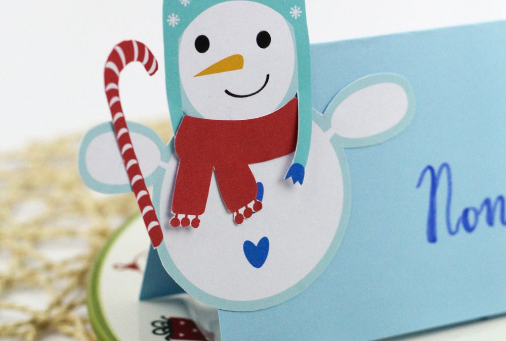 Lavoretti di Natale: i segnaposti di Natale con i pupazzi di neve